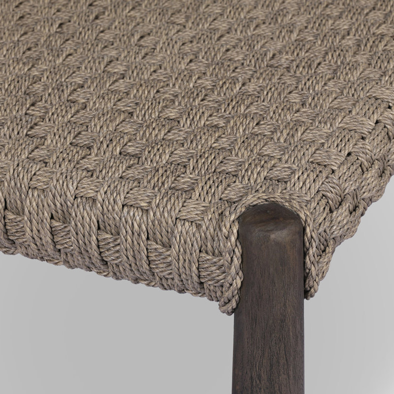 Savio Outdoor Coffee Table, Dark Textured Woven