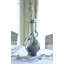 Silver/White 13.75" Porcelain Table Vase