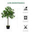 Charleston Set Of 2 90cm Artificial Bay Laurel Topiary Trees w/Pot Fake Plant