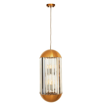 Amaud 6 - Light Bronze Lantern Pendant