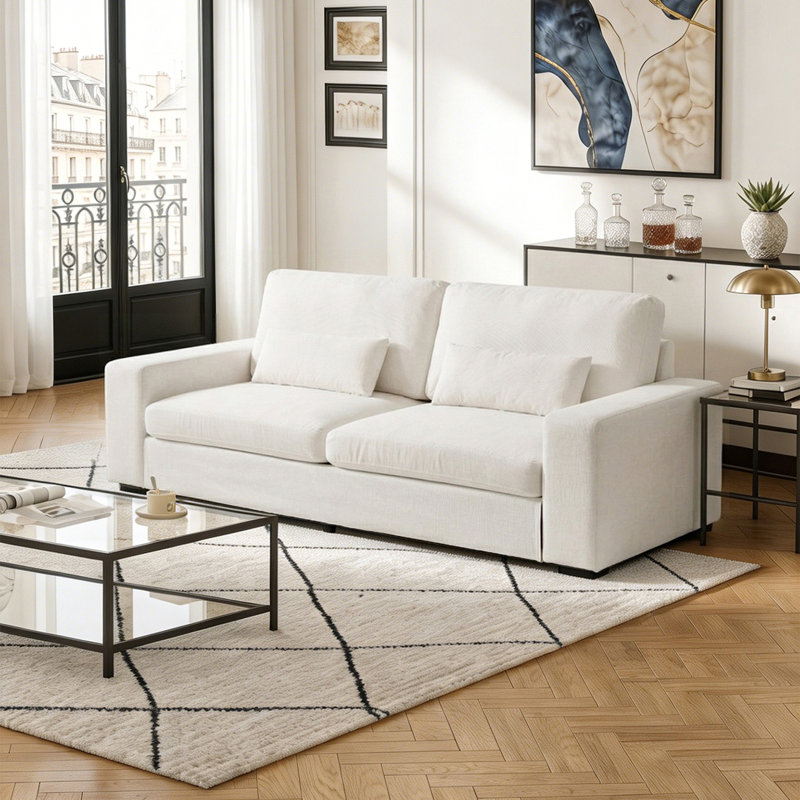 2 Seater Sofa, White