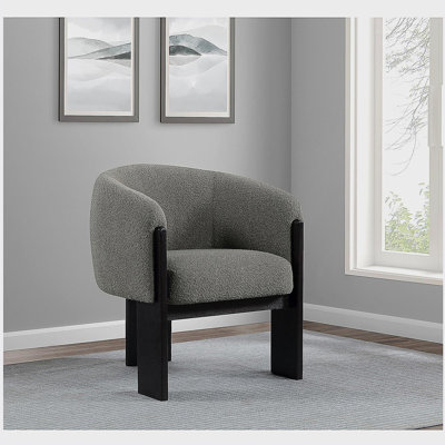 Fauteuil d'appoint rembourré brun Maciel
