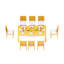 7 Pcs Grade-A Teak Wood Dining Set: 86" Canberra Rectangle Table And 6 Atnas  Armless Chairs #11AT1900-1700699056
