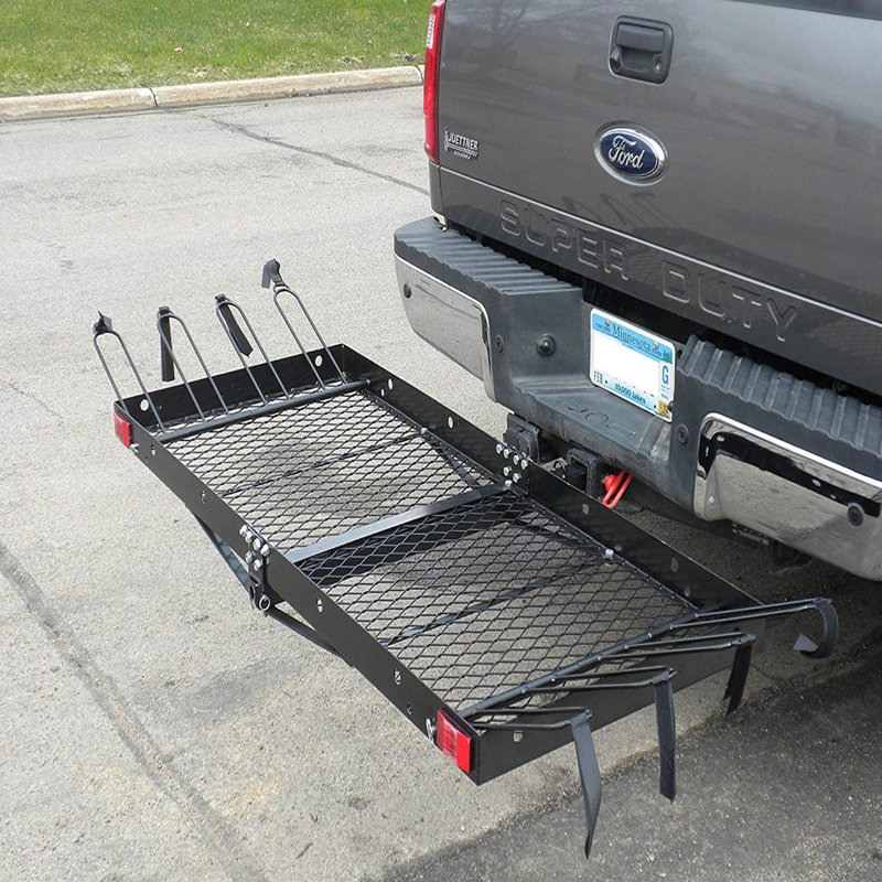 Porte-bagages et porte-vélos en acier de remorquage de 62 po Tow Tuff, convient à tous les receveurs de 2 po