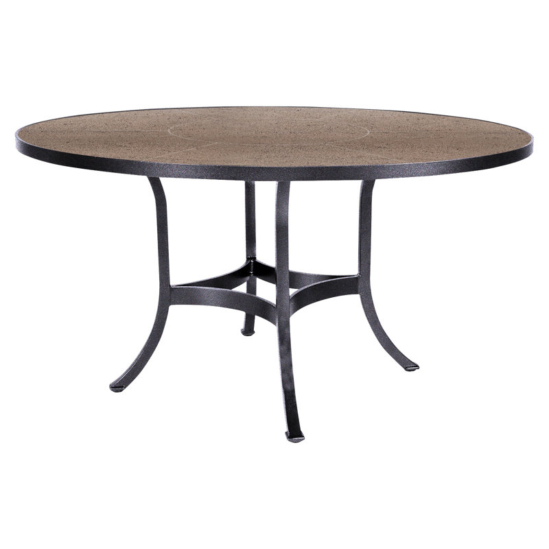 Outdoor Round Dining Table, 42" W x 42" L x 29.5" H, Canyon Taupe, Graphite