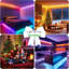 Ensemble de rubans DEL RVB intelligents WiFi, 24 V, 30 m (2 rouleaux), ruban adhésif nu 12D, application DayBetter et télécommande musicale 20 touches, éclairage d'ambiance synchronisé à la musique et aux couleurs changeantes pour chambre, salle télé ou salle de jeux.
