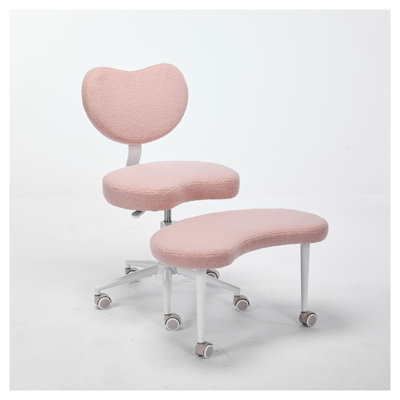 Fauteuil de méditation rose à roulettes Teddy