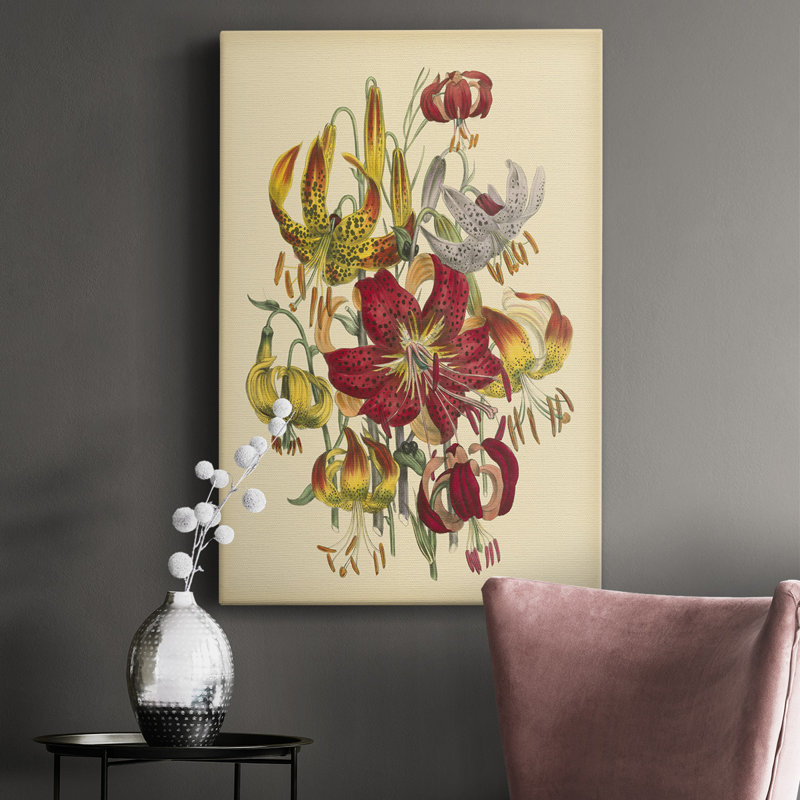 Garden Bouquet III - peinture sur toile tendue, H 12 po x l 8 po x P 1,5 po