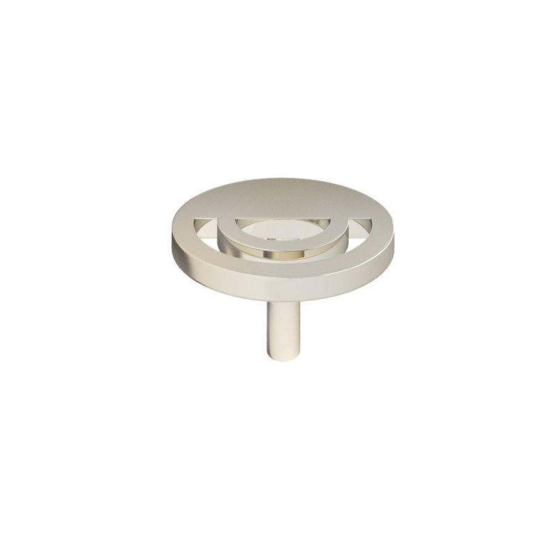 Horizon Circle Knob, Polished Nickel