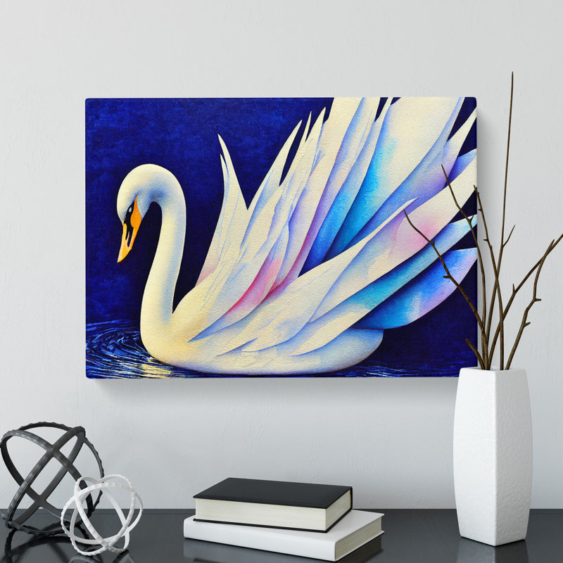 Magical Swan Vol.1 - Wrapped Canvas, 40cm H x 60cm W x 3cm D