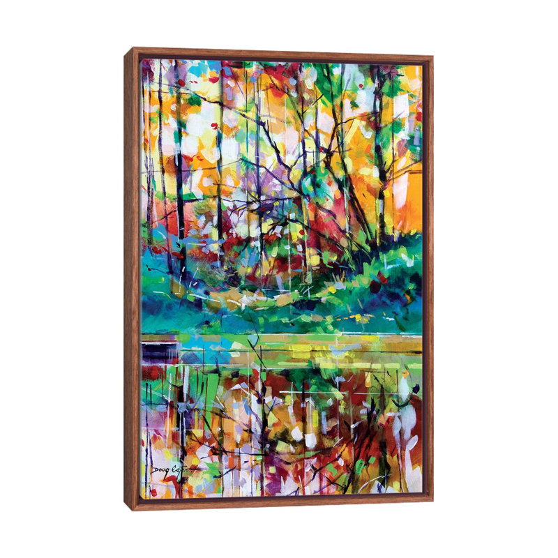 Mad Meadowcliff by Doug Eaton - Painting on Canvas, 101.6 cm H x 66.04 cm W, Classic Brown Wood Framed
