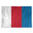 Milieu rouge / bleu poudre
