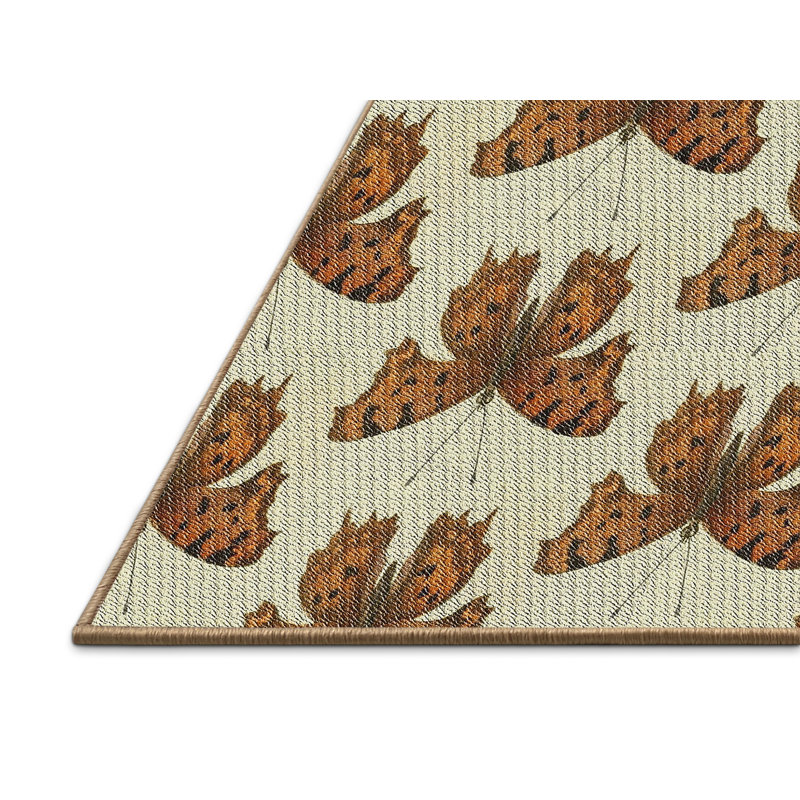 Tapis décoratif brun Jantzen, Rectangle 8 pi x 10 pi