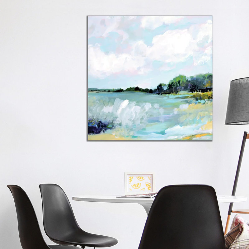 Surfscape I by Karen Fields - Wrapped Canvas Painting, 93.98 cm H x 93.98 cm W x 3.175 cm D