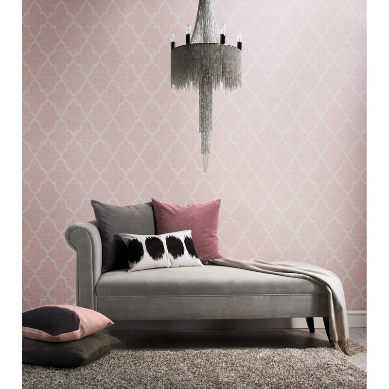 Janiyah Diamond 10m x 53cm Wallpaper Roll, Pink