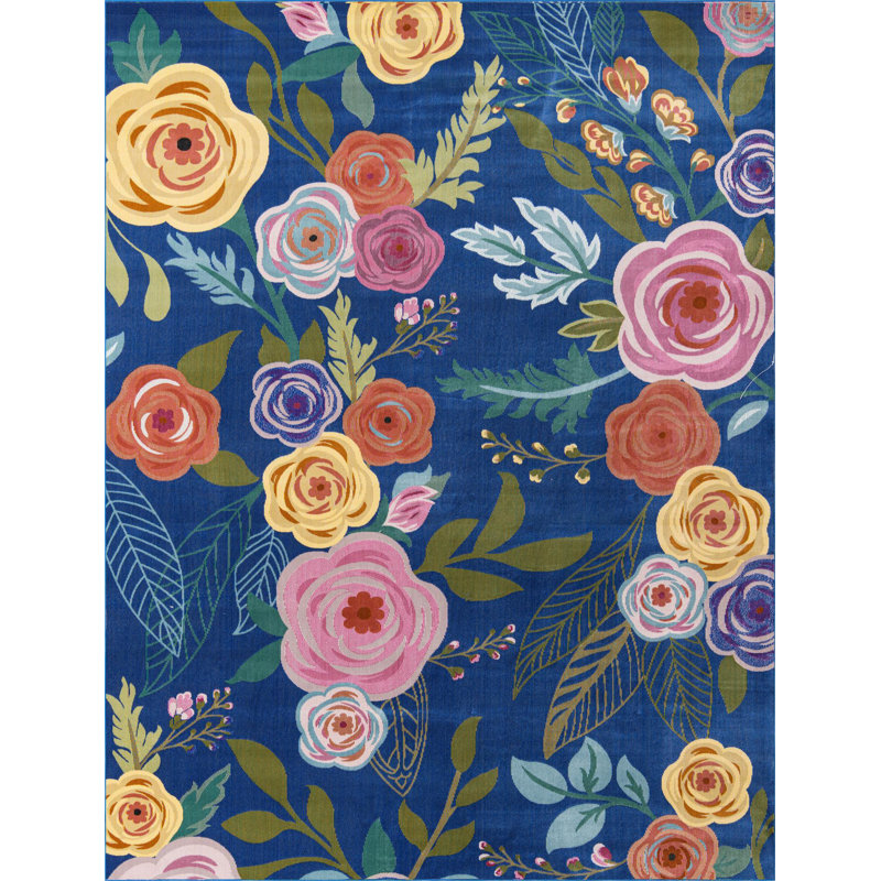 Floral Indoor Rug, Rectangle 7'10" x 10'