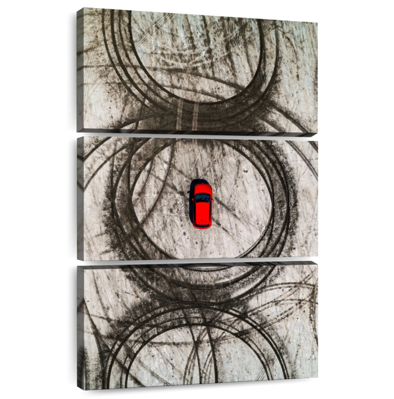 Mehar Car Tire Tracks, 50" H x 32" W