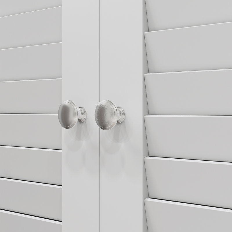 Grande armoire de rangement pour salle de bain avec portes à persiennes, tablette réglable