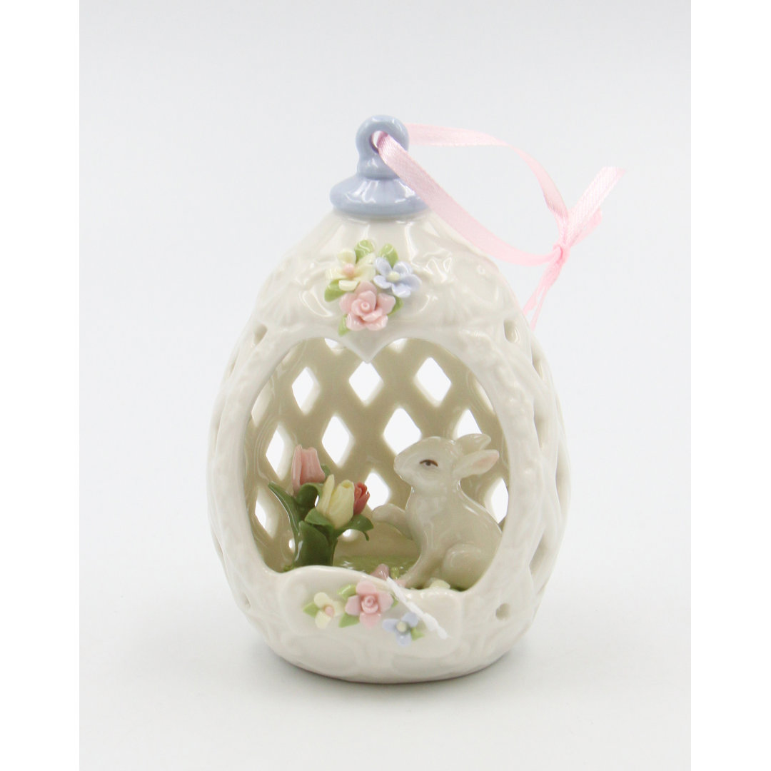 Egg Dorm Rabbit Hanging Figurine Ornament Gracie Oaks