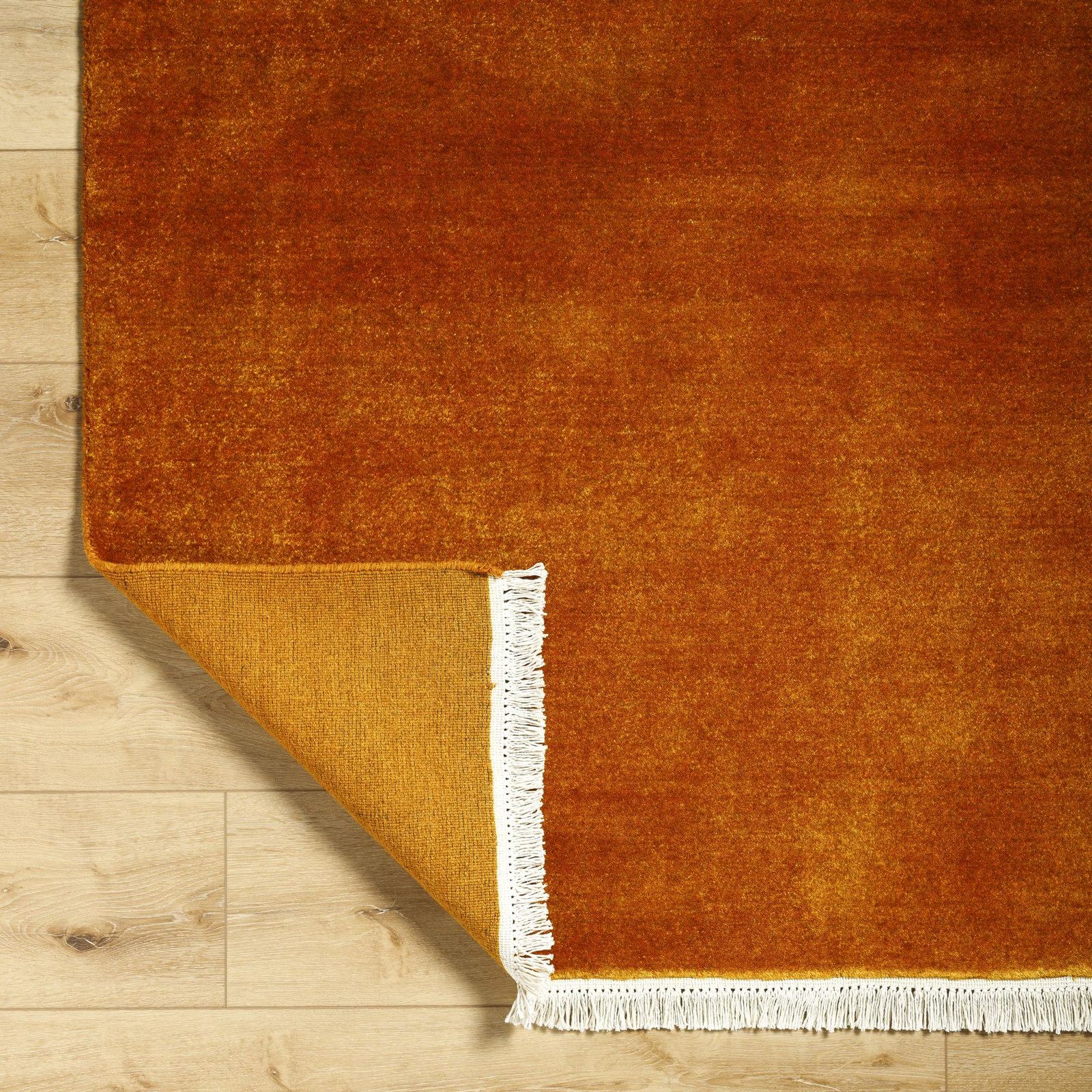 Clio Handmade Wool Burnt Orange Rug, Round 10'