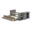 Lit plateforme simple en bois avec bureau et tablette de rangement-1761146412