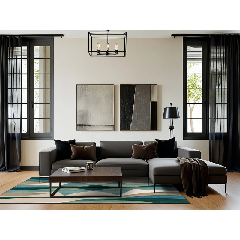 Aurora Symphony Rug, Square 7'