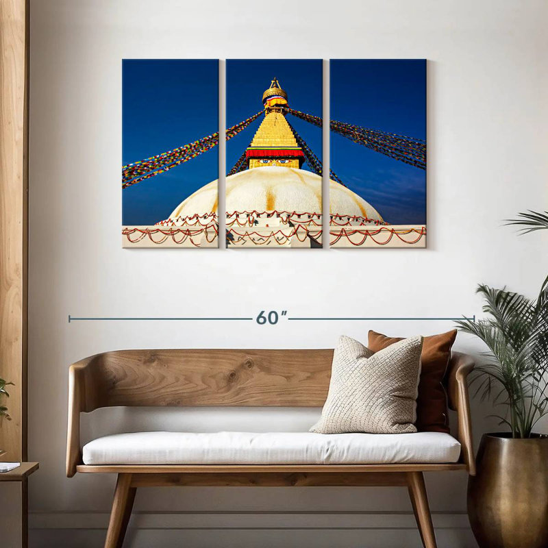 Adella Boudhanath Stupa, H 28 po x l 45 po