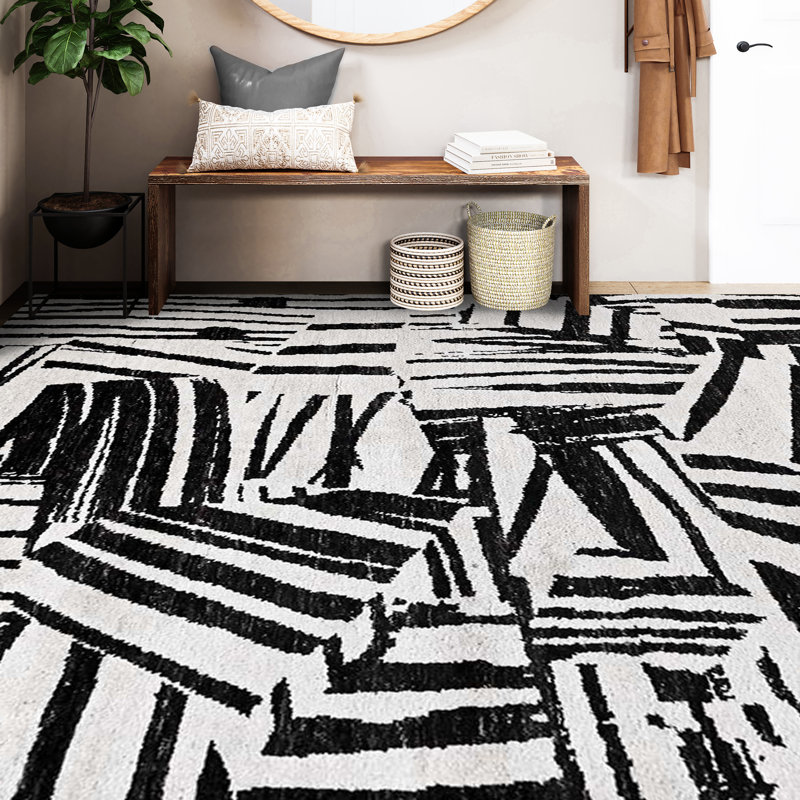 Wool Abstract Area Rug, Rectangle 12' x 15'