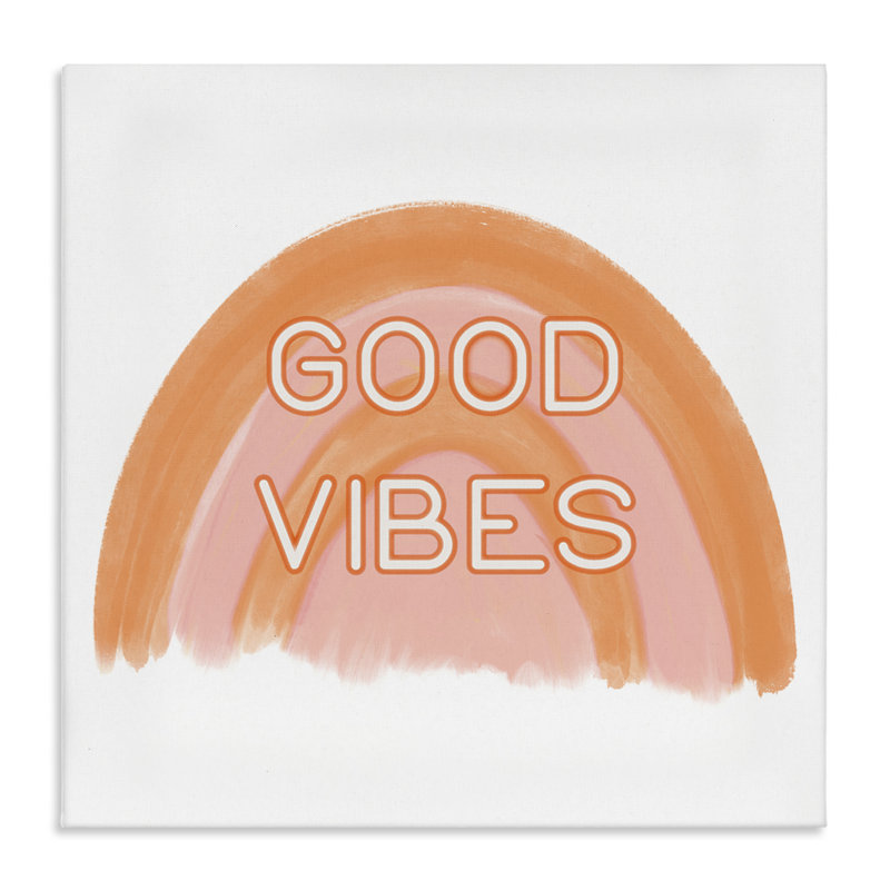 Orange Good Vibes Canvas Wall Art by Amber Clarkson, 24" H x 24" W