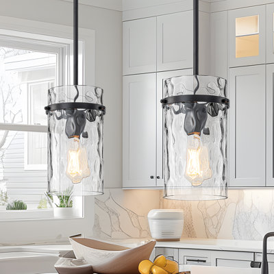 Luminaire suspendu pour îlot de cuisine à 1 lumière (ensemble de 2)