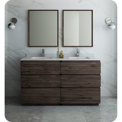 Fresca Formosa 58"" Free-Standing Double sink Bathroom Vanity Base Only -  FCB31-3030ACA-FC