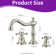2-handle Bathroom Faucet with Drain Assembly