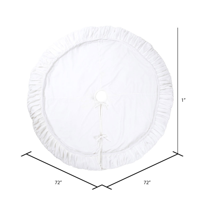 Plush Treeskirt, 72" W, White