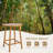 Zender Round Acacia Solid Wood Outdoor Bar Table Umbrella Hole , 31.5 " W 31.5 " D