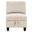 8 canapé modulaire avec rangement, revêtement en velours côtelé beige, poches latérales et ports modulaires pour salon