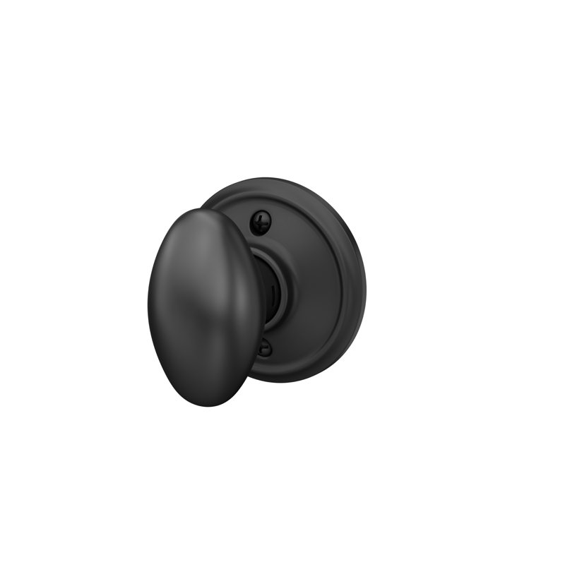 Siena Single Dummy Door Knob, Matte Black
