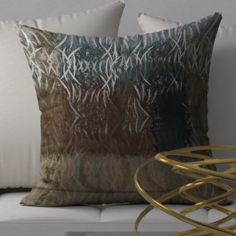 Abstract Throw Pillow, 24" H x 24" W