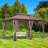 Outsunny Patio Gazebo, Outdoor Gazebo Canopy Shelter with Curtains, Vented Roof, Steel Frame for Garden, Lawn, Backyard and Deck-116010887