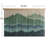 Woven Boho Macrame Wall Hanging Home Decor Tapestry Dip-Dyed Large Modern Handmade Colorful Mountain Landspace For Living Room (Green)