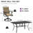 Rectangular 6 - Person 59" Long Dining Set with 28" W Seats
