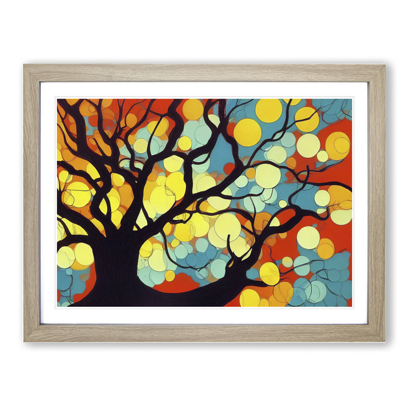 Inspiring Tree - Single Picture Frame Print, 25cm H x 34cm W x 2cm D, Oak