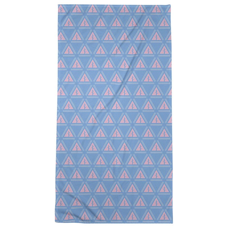 Barbra Beach Towel, Pink/Sky Blue