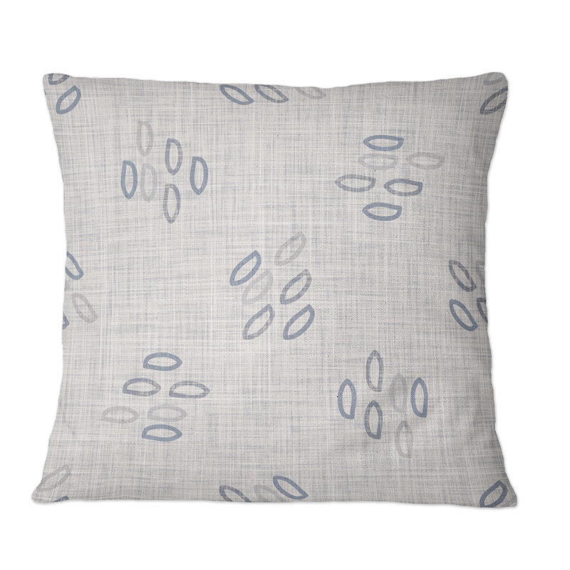 Coussin décoratif rétro à motif de fleur de famille rétro bleu I, 16 po x 16 po