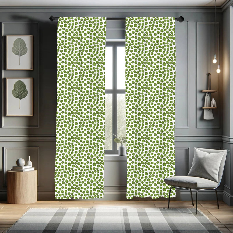 Geometric Semi-Sheer Rod Pocket Curtain Panels, 28" W x 84" L