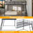 Full Xl Over Queen Bunk Bed, Metal Floor Bunk Beds For Bedroom, No Box Spring Needed, Space-Saving,  Black