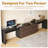  Extendable Home Office Desk Dresser Desk 2 Person Table With 6 Storage Drawers-1980238026