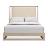 Pinstripe Upholstered Bed
