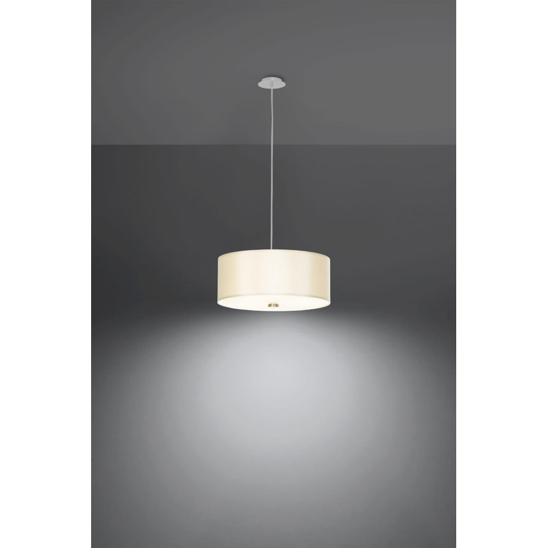 DeVecchi 3 - Light Drum Chandelier, White