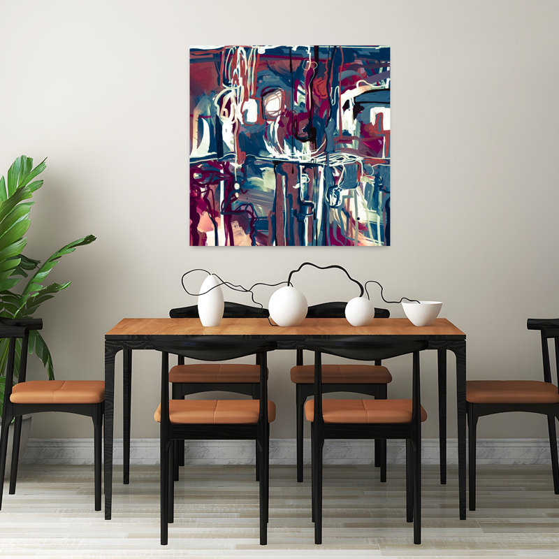 Art contemporain, art contemporain abstrait, H 32 po x l 32 po