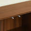 Buffet d'entrée cannelé contemporain, crédence de rangement à fermeture en douceur, buffet en bois d'ingénierie polyvalent pour la cuisine, noyer-133664456